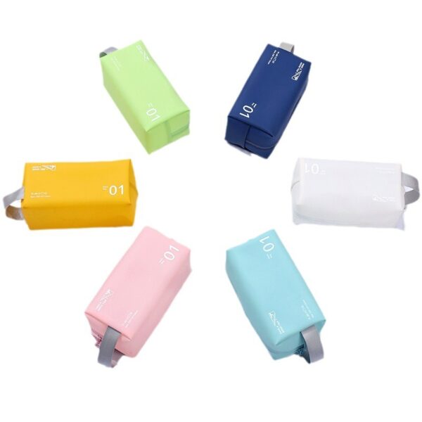 Japanese PVC jelly cosmetic bag candy color handheld