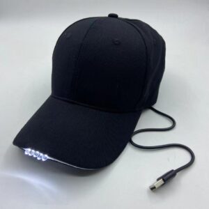 LED light-emitting baseball cap outdoor camping charging fishing lighting camouflage hat usb mountaineering peaked cap for men and women