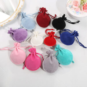 Spot wholesale double-sided velvet drawstring jewelry packaging bags drawstring gift storage bags jewelry gourd bags