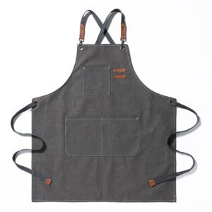 Foreign trade thickened canvas denim apron home barista kitchen restaurant barber work apron wholesale printed logo