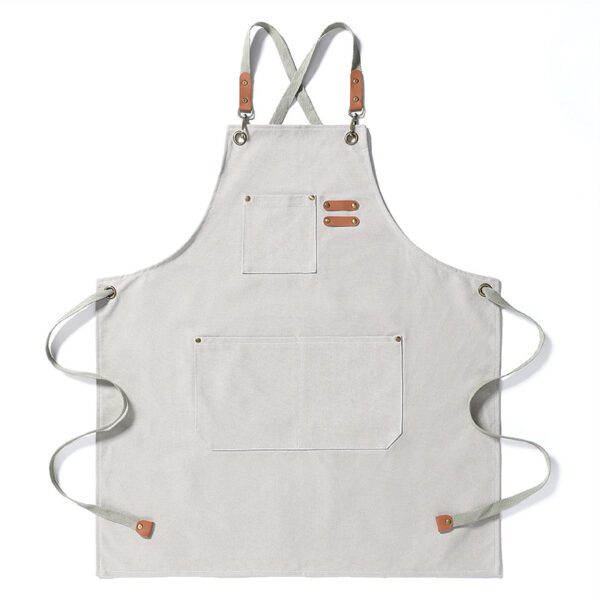 Foreign trade thickened canvas denim apron home barista kitchen restaurant barber work apron wholesale printed logo