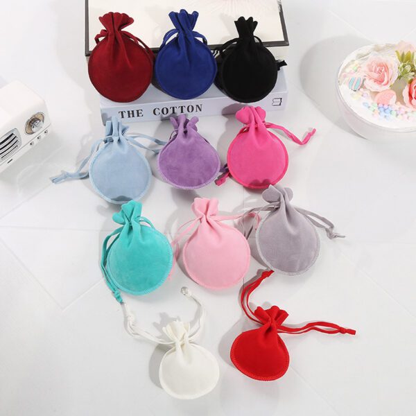 Spot wholesale double-sided velvet drawstring jewelry packaging bags drawstring gift storage bags jewelry gourd bags